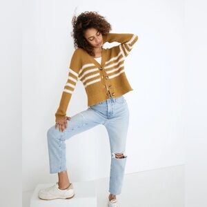 Madewell Striped Seward Cardigan Sweater